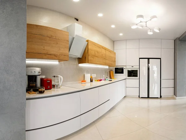 Sala Design Interiores Elegante Casa Privada Cozinha 2020 — Fotografia de Stock