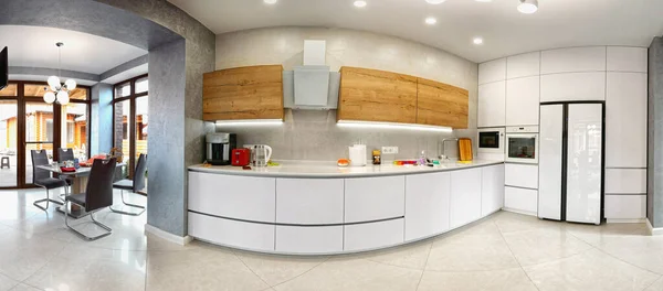 Sala Design Interiores Elegante Casa Privada Cozinha 2020 — Fotografia de Stock