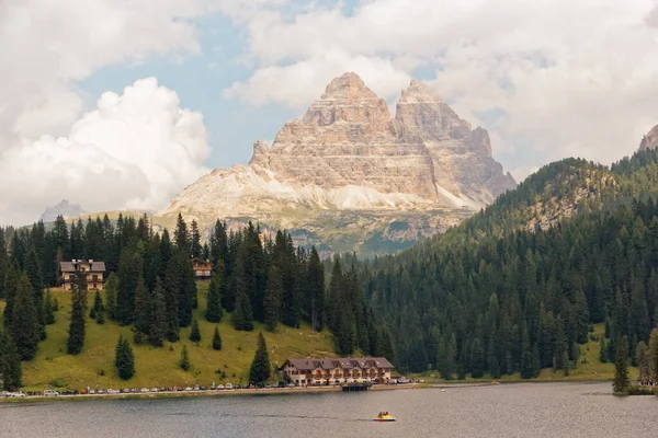 Hermosas Montañas Dolomita Cerca Del Lago Misurina — Foto de Stock