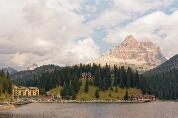 Hermosas Montañas Dolomita Cerca Del Lago Misurina — Foto de Stock