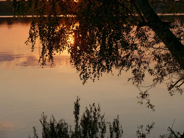 Wasserfläche See Abend 2020 — Stockfoto