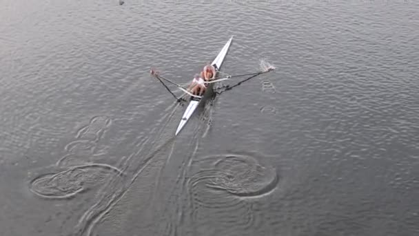 Gomel Belarus Août 2020 Sport Rampe Entraînement Aviron Sur Rivière — Video