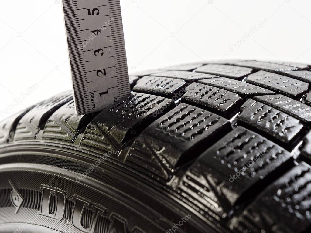 GOMEL, BELARUS - SEPTEMBER 14, 2020: Used Car Tires Dunlop Graspic DS-3 185 65R15 88Q 2020