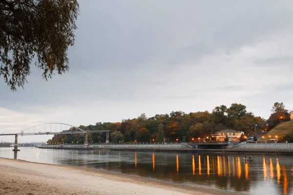 Gomel Nehri Belarus 2020 Sonbahar Manzaralı Şehir Seti — Stok fotoğraf