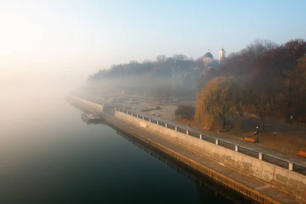 Gomel Nehri Belarus 2020 Sonbahar Manzaralı Şehir Seti — Stok fotoğraf