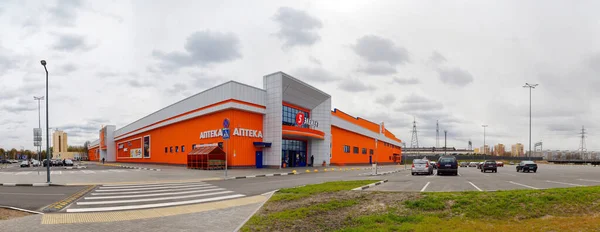 Gomel Belarus Απριλίου 2020 Ανέγερση Του Μεγάλου Εμπορικού Κέντρου Korona — Φωτογραφία Αρχείου
