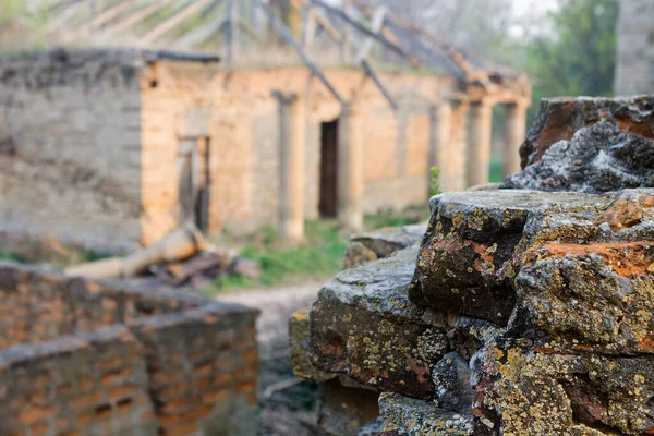 Ruinas Antiguo Edificio Ladrillo Patrimonio Histórico Cultural Belarús Ciudad Khoiniki — Foto de Stock