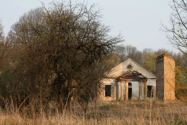 Ruinas Antiguo Edificio Ladrillo Patrimonio Histórico Cultural Belarús Ciudad Khoiniki — Foto de Stock