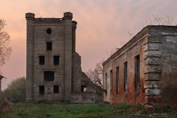 Ruinas Antiguo Edificio Ladrillo Patrimonio Histórico Cultural Belarús Ciudad Khoiniki — Foto de Stock