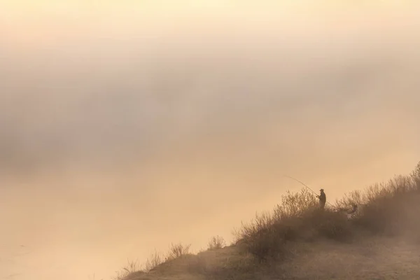 Ранковий Туман Затопленій Долині Білорусі Місто Вета Заплава Сож 2015 — стокове фото