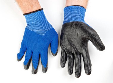 2020 beyaz arka planda bir bahçe ve sebze bahçesi için eldiven çeşitleri.