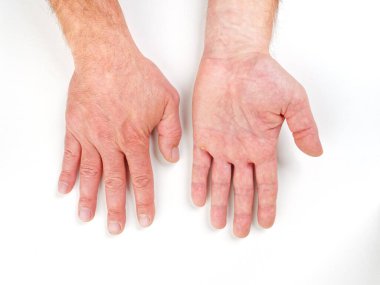 2020 beyaz arka planda erkek el fırçaları