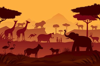 Siluet, Doğa, Hayvanat Bahçesi ve Safari