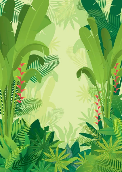 Forêt Forêt Tropicale Plantes Nature — Image vectorielle