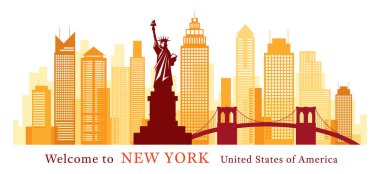 New York Simgesel Yapılar Ufuk çizgisi ve Gökdelen