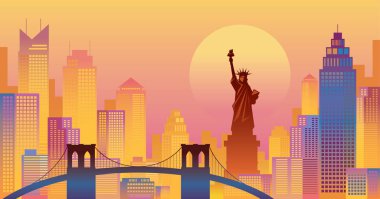 New York Renkli Arka Plan, Kentsel Ufuk Çizgisi