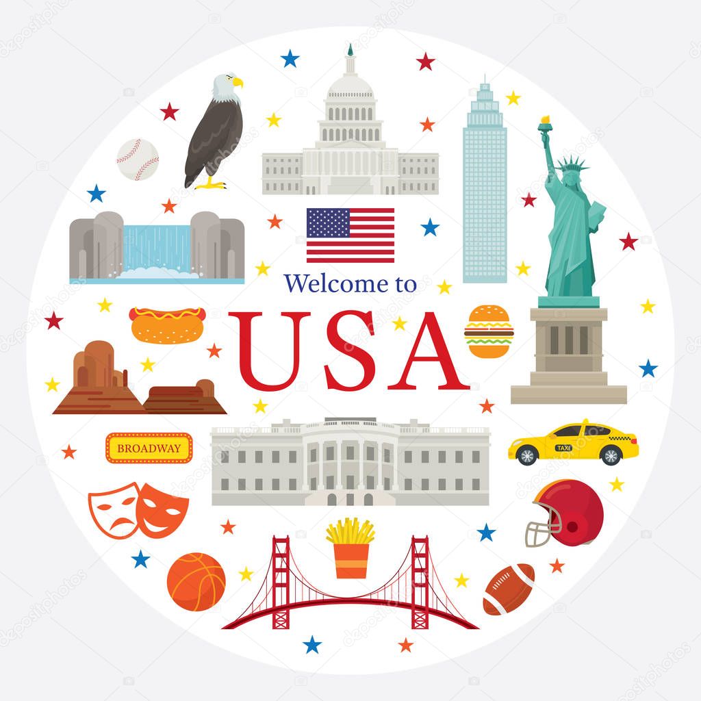 United States of America, USA, Objects Label