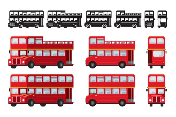 Bus a due piani di Londra, attrazione turistica — Vettoriale Stock