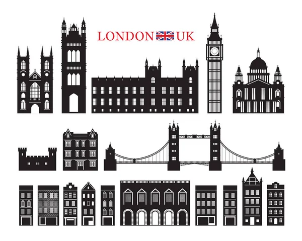 Londra, İngiltere ve İngiltere Bina Yerler Siluet