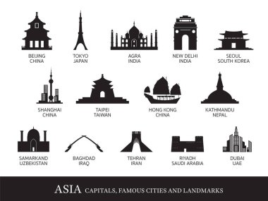 Asya Şehirler Yerler Siluet