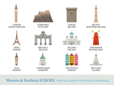 Batı ve Kuzey Avrupa ŞehirlerI Düz Tarzda Simgesel Yapılar