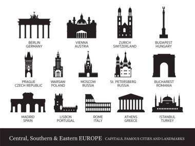 Orta, Güney ve Doğu Avrupa Şehirler Ii Yerler Siluet
