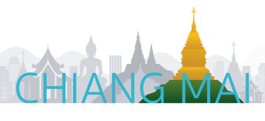 Chiang Mai, Tayland Yazılı ya da Sözcüklü Gökyüzü Simgesi
