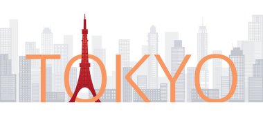 Tokyo, Japonya Metin ya da Sözcükle Gökyüzü Simgeleri