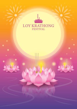 Loy Krathong Festivali Dolunay Arkaplanı, Krathong Lotus Yapımı