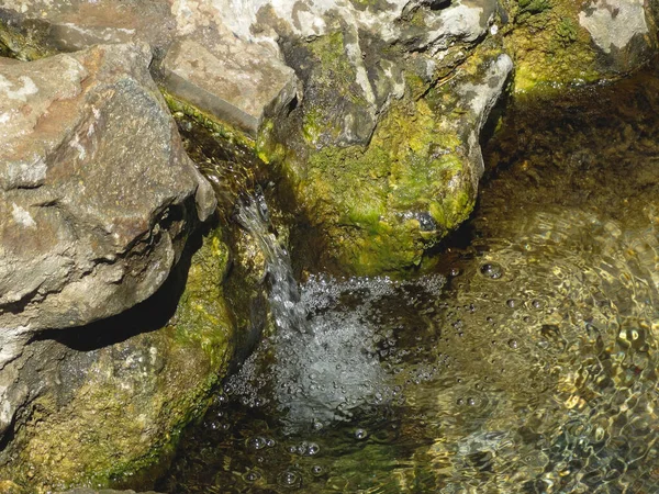 Laufschuhe Für Sport Kleiner Wasserfall — Stockfoto