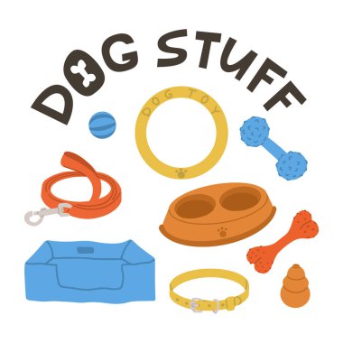 Köpek kümesi vektör çizimi