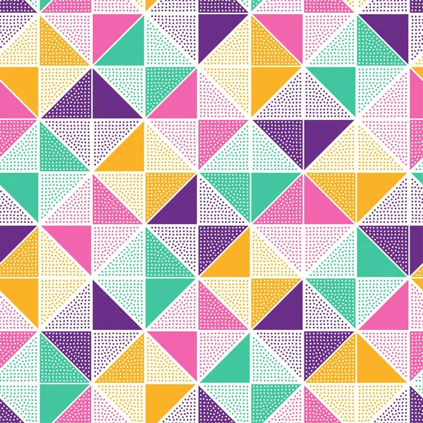 Sans Couture Créatif Élégant Doodle Points Motif Tuiles Géométriques Ludique — Image vectorielle