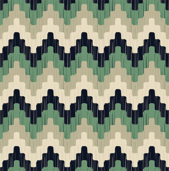 Nahtlose Pixel Zick Zack Geometrische Muster Textur Chevron Linien Fliesen — Stockvektor