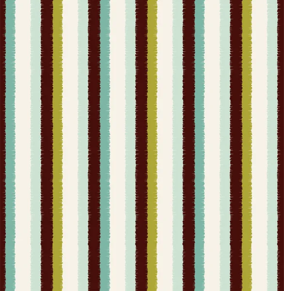 Seamless Retro Multicolored Fabric Vertical Parallel Stripes Vector Textile Pattern — Stock Vector