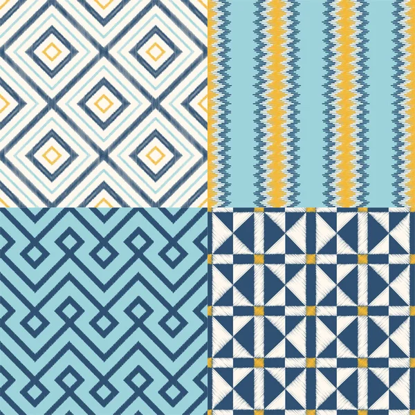 Nahtloser Geometrischer Textilvektorhintergrund Wiederholtes Muster Für Den Wohnbereich Stoffdesign — Stockvektor