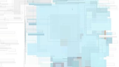 Soyut geometrik kareler şablon arka planı. Renk mavi, beyaz. Boşluğu kopyala