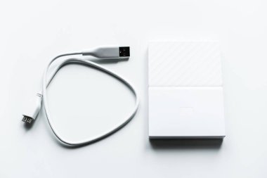 Beyaz arkaplandaki usb flash diski