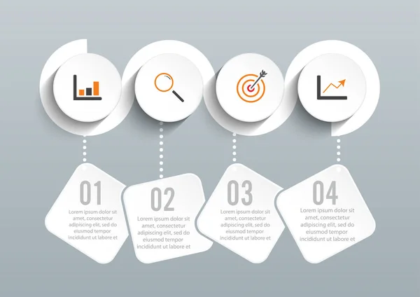 Vecteur de conception infographique et des icônes de marketing peuvent être utilisés pour wo — Image vectorielle