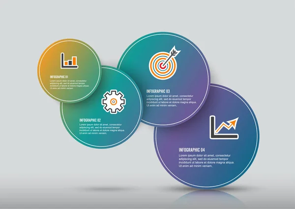 Infographics Design Vector Marketing Icons Can Used Workflow Layout Diagram — Stock Vector