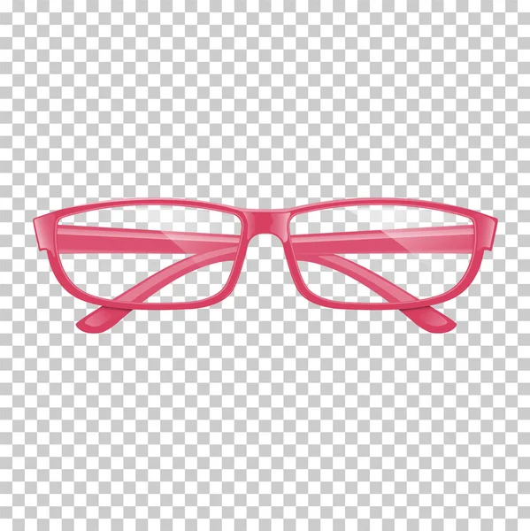 Realistiska Rosa Glasögon Transparent Bakgrund Högst Upp Eps10 Vektorillustration — Stock vektor