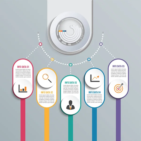 추상 infographics 옵션 템플릿 번호. 벡터 illustrati — 스톡 벡터