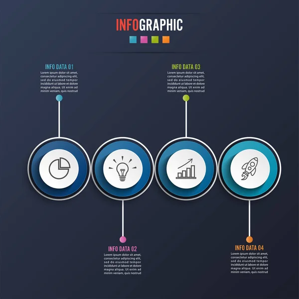 Infographic Design Vector Marketing Icons Can Used Workflow Layout Diagram — Stock Vector