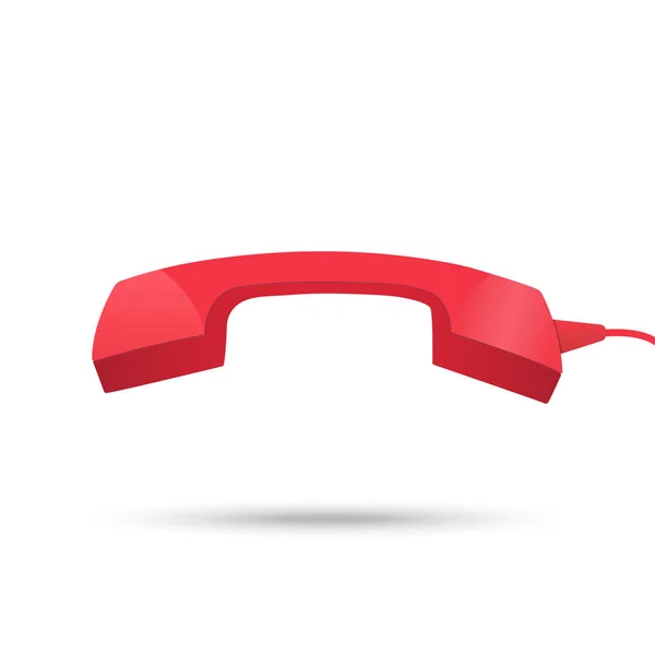 Ícone receptor de telefone vermelho — Vetor de Stock