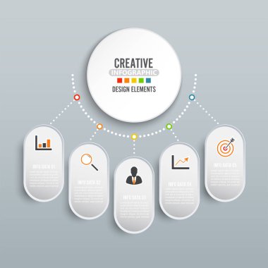  Soyut bilgi grafikleri sayı seçenekleri şablonu. Vektör çizimi. İş akışı düzeni, diyagram, iş adım seçenekleri, pankart, web dekoru için kullanılabilir