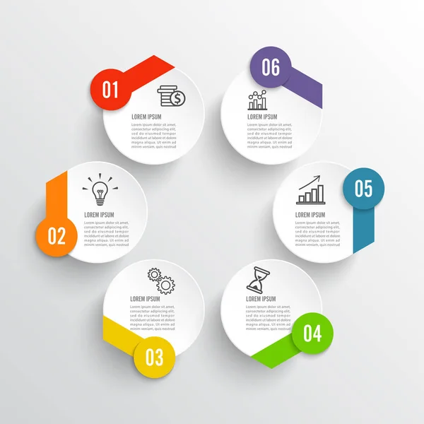 Infográficos Ilustração Vetorial Opções Modelo Para Brochura Negócios Web Design —  Vetores de Stock