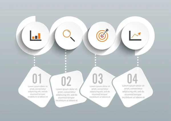 Vecteur Conception Infographique Les Icônes Marketing Peuvent Être Utilisés Pour — Image vectorielle