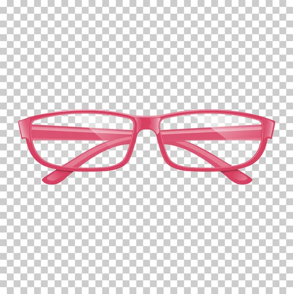 Realistische Rosa Brille Auf Transparentem Hintergrund Ansicht Von Oben Eps10 — Stockvektor