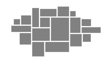 Fotoğraf ya da resim kolajı. Şablon boş çerçeveler. Yaratıcı model.