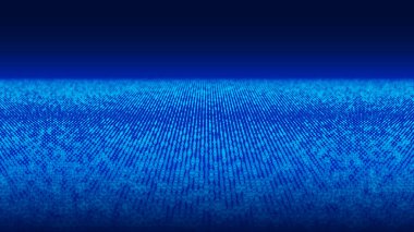 Veri patlaması ile ilgili geleceksel çizimler. Parlayan parçacıklarla soyut hareket arkaplanı.