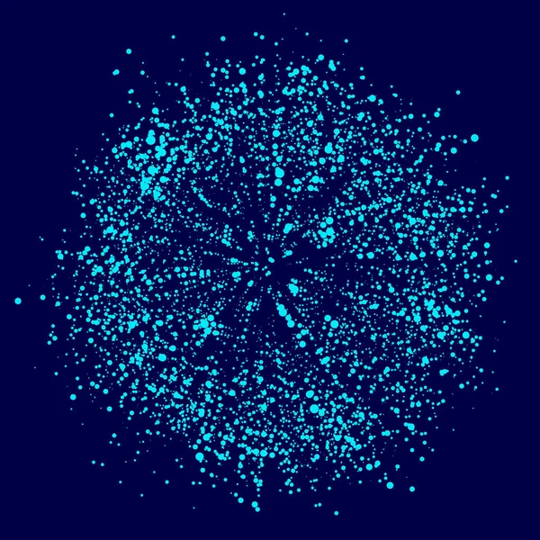 Blaue Teilchenkugel Mit Explosionseffekt Moderne Science Fiction Elemente Bestehen Aus — Stockvektor